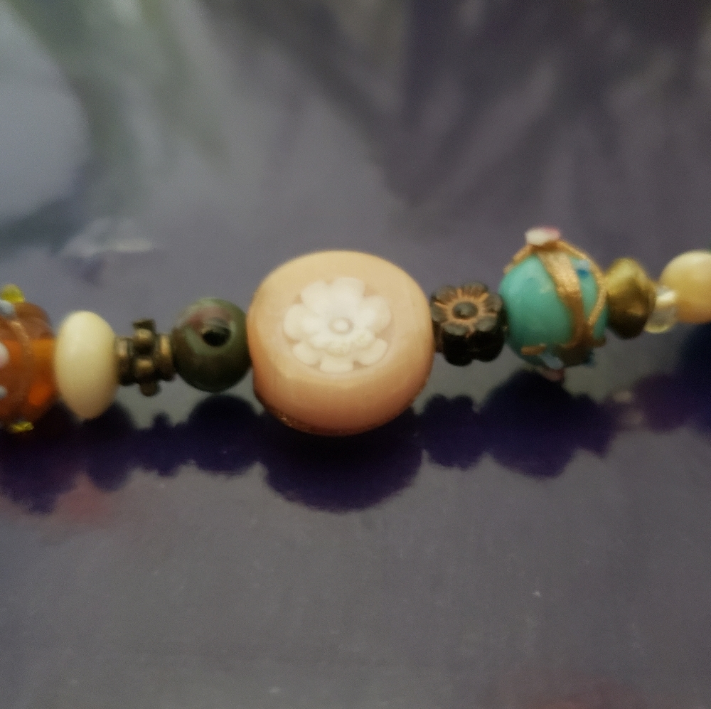 🌞2/$10 Bundle & Save Beaded Bracelet or Ankle Bracelet Flower Bead Feature 8"